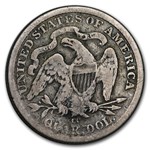 1877-CC Liberty Seated Quarter VF