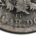 1877-CC Liberty Seated Quarter VF