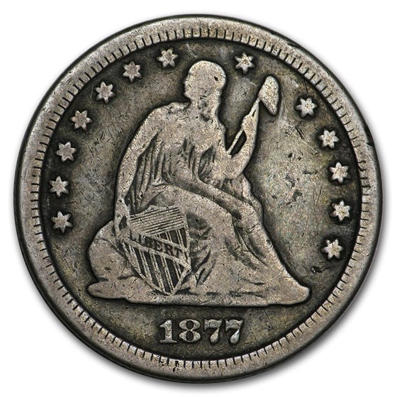 1877-CC Liberty Seated Quarter VF 1877-CC Liberty Seated Quarter VF