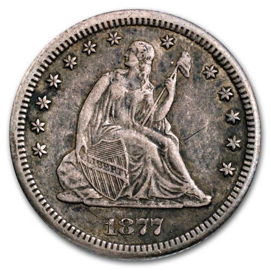 1877-CC Liberty Seated Quarter XF 1877-CC Liberty Seated Quarter XF