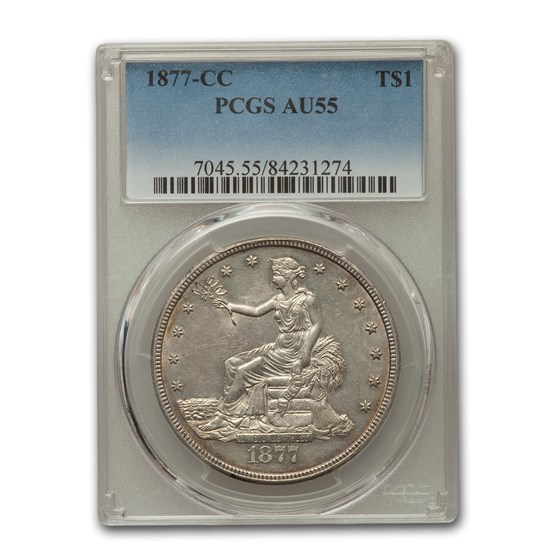1877-CC Trade Dollar AU-55 PCGS 1877-CC Trade Dollar AU-55 PCGS