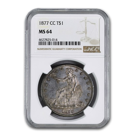 1877-CC Trade Dollar MS-64 NGC 1877-CC Trade Dollar MS-64 NGC