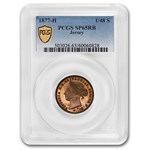 1877-H Jersey 1/48 Shilling Victoria MS-65 PCGS (Red/Brown)