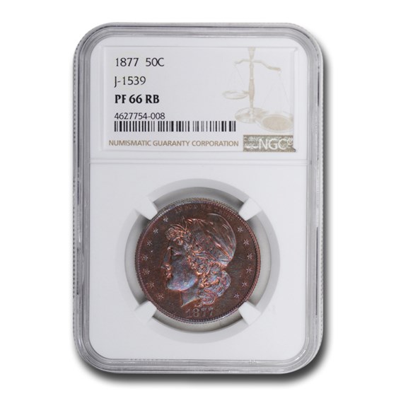 1877 Half Dollar Pattern PF-66 NGC (Red/Brown, J-1539a) 1877 Half Dollar Pattern PF-66 NGC (Red/Brown, J-1539a)
