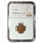 1877 Indian Head Cent AG-3 NGC