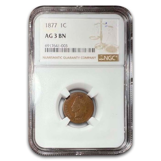1877 Indian Head Cent AG-3 NGC