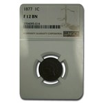 1877 Indian Head Cent Fine-12 NGC