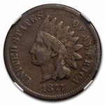 1877 Indian Head Cent Fine-15 NGC (Brown)