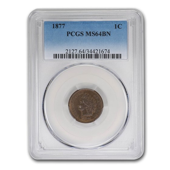 1877 Indian Head Cent MS-64 PCGS (Brown) 1877 Indian Head Cent MS-64 PCGS (Brown)