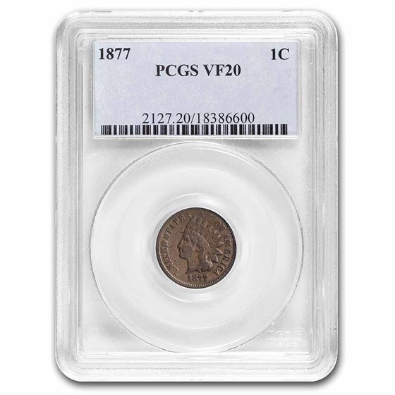 1877 Indian Head Cent VF-20 PCGS 1877 Indian Head Cent VF-20 PCGS