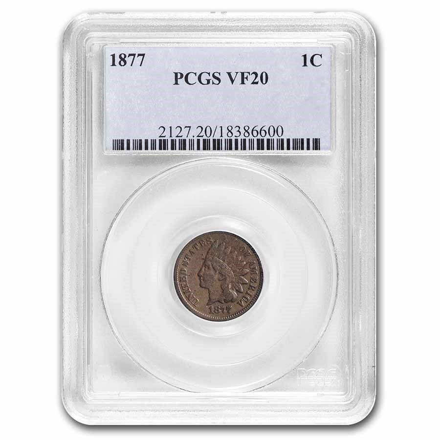 1877 Indian Head Cent VF-20 PCGS
