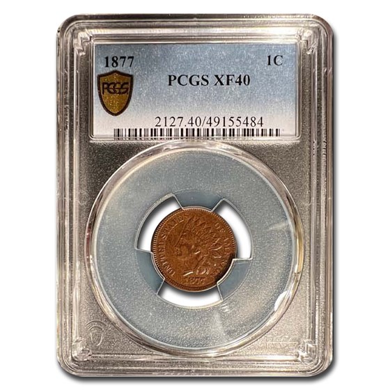 1877 Indian Head Cent XF-40 PCGS 1877 Indian Head Cent XF-40 PCGS