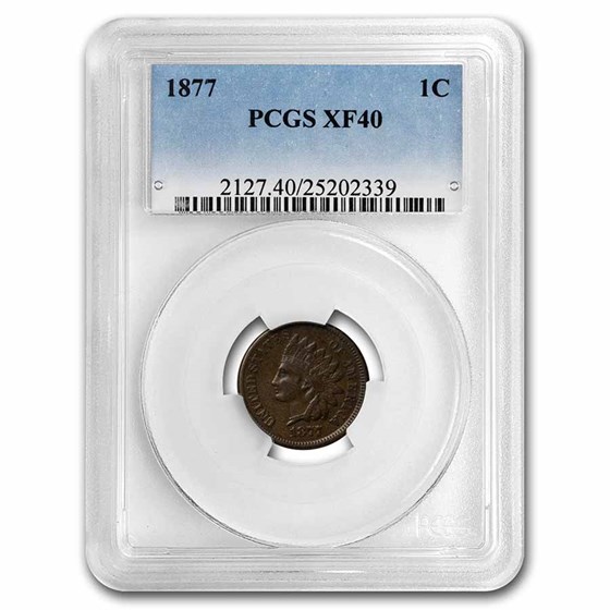 1877 Indian Head Cent XF-40 PCGS 1877 Indian Head Cent XF-40 PCGS