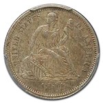 1877 Liberty Seated Dime AU-53 PCGS