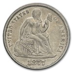 1877 Liberty Seated Dime AU