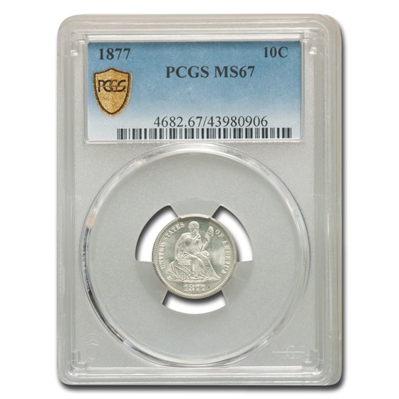 1877 Liberty Seated Dime MS-67 PCGS 1877 Liberty Seated Dime MS-67 PCGS