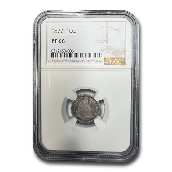 1877 Liberty Seated Dime PF-66 NGC 1877 Liberty Seated Dime PF-66 NGC