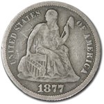 1877 Liberty Seated Dime VF