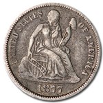 1877 Liberty Seated Dime XF
