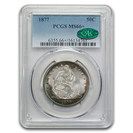 1877 Liberty Seated Half Dollar MS-66+ PCGS CAC