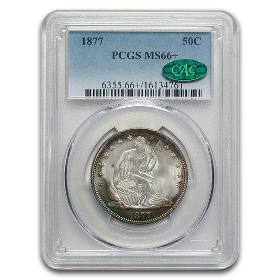 1877 Liberty Seated Half Dollar MS-66+ PCGS CAC