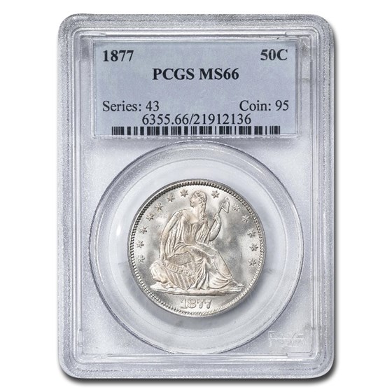 1877 Liberty Seated Half Dollar MS-66 PCGS 1877 Liberty Seated Half Dollar MS-66 PCGS
