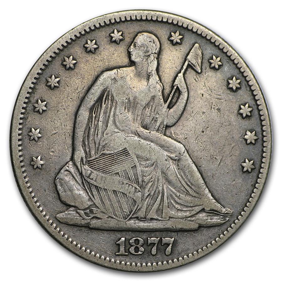 1877 Liberty Seated Half Dollar VF