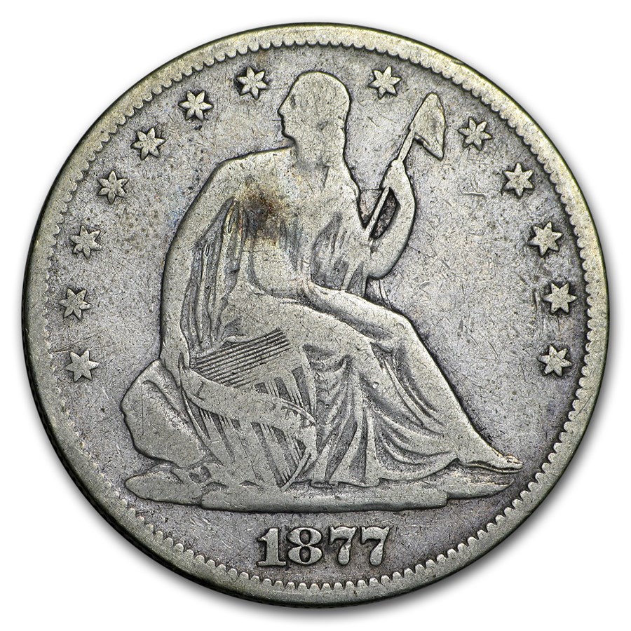 1877 Liberty Seated Half Dollar VG