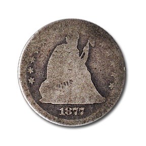 1877 Liberty Seated Quarter AG
