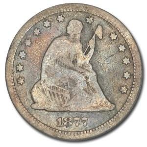 1877 Liberty Seated Quarter Good
