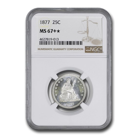 1877 Liberty Seated Quarter MS-67+* NGC 1877 Liberty Seated Quarter MS-67+* NGC