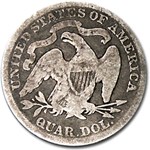 1877 Liberty Seated Quarter VG