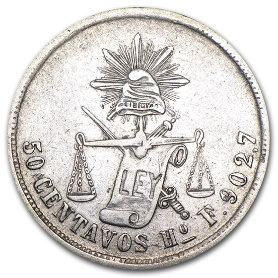 Buy 1877 Mexico Silver 50 Centavos