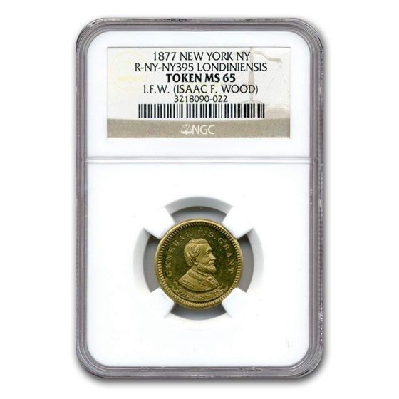 1877 New York Token MS-65 NGC (R-NY 395, Londiniensis) 1877 New York Token MS-65 NGC (R-NY 395, Londiniensis)