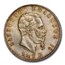 1877-R Italy Silver 5 Lire Emanuele II MS-64 PCGS