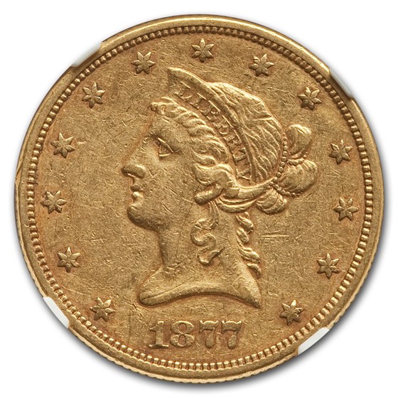 1877-S $10 Liberty Gold Eagle AU-50 NGC 1877-S $10 Liberty Gold Eagle AU-50 NGC