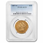 1877-S $10 Liberty Gold Eagle AU-53 PCGS