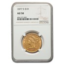 1877-S $10 Liberty Gold Eagle AU-58 NGC