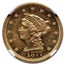 1877-S $2.50 Liberty Gold Quarter Eagle AU-58 NGC (PL)