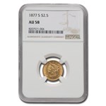 1877-S $2.50 Liberty Gold Quarter Eagle AU-58 NGC
