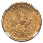 1877-S $2.50 Liberty Gold Quarter Eagle MS-61 NGC