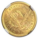 1877-S $2.50 Liberty Gold Quarter Eagle MS-62 NGC