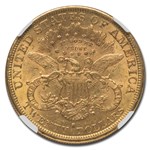 1877-S $20 Liberty Gold Double Eagle AU-55 NGC