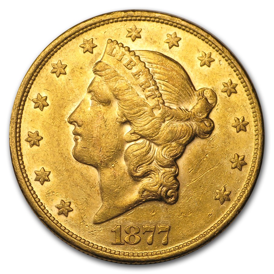 1877-S $20 Liberty Gold Double Eagle AU