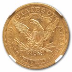 1877-S $5 Liberty Gold Half Eagle AU-55 NGC