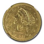 1877-S $5 Liberty Gold Half Eagle AU-58 NGC