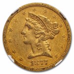 1877-S $5 Liberty Gold Half Eagle XF-45 NGC