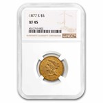 1877-S $5 Liberty Gold Half Eagle XF-45 NGC