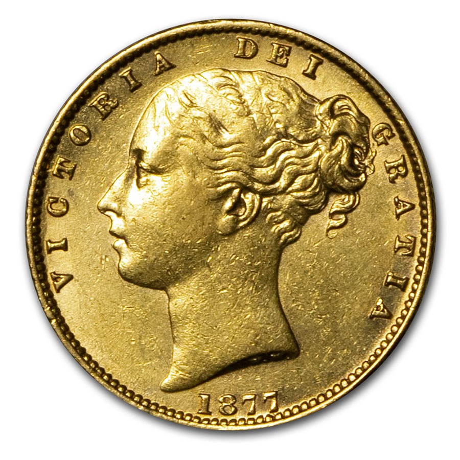 Buy 1877 S Australia Gold Sovereign Victoria Shield AU | APMEX