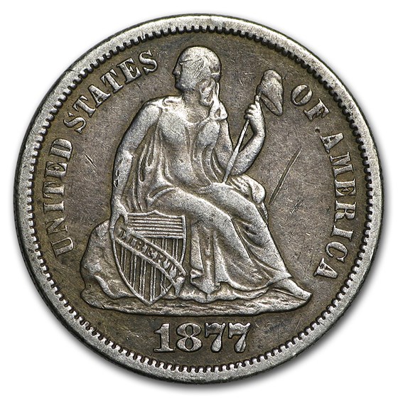 1877-S Liberty Seated Dime VF